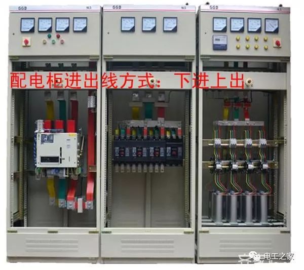 配電柜進線和出線原則:上入、下出、下入、上出、上入、上出、上入、上出、上入、下出